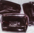 Load image into Gallery viewer, QUEEN COSMETICS METALLIC PINK MAKEUP BAG
